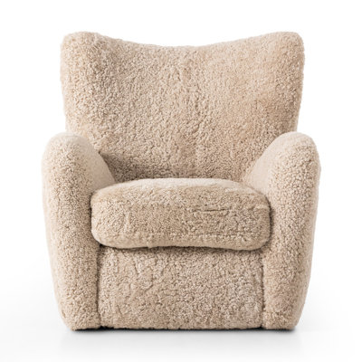 Amelie Shearling Wingback Chair