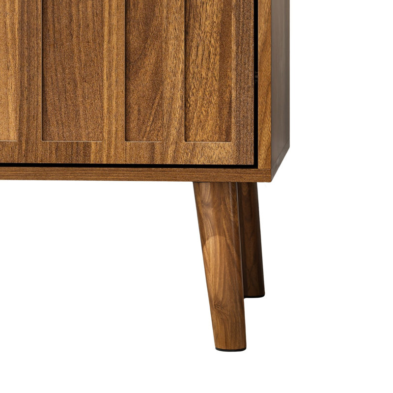 Armoire d'appoint en noyer de ferme avec portes à lattes