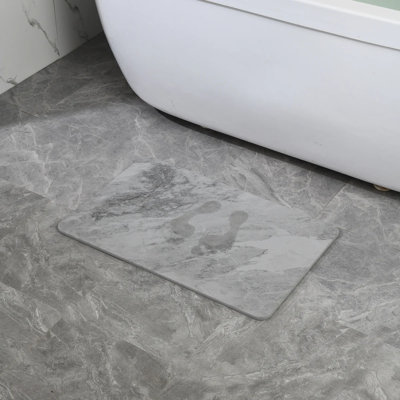 Tapis de salle de bain en pierre Diatomaceous Earth