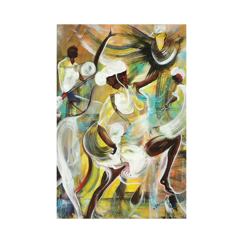 Pocomania by Ikahl Beckford - Wrapped Canvas Gallery-Wrapped Canvas Giclée, 66.04 cm H x 45.72 cm W x 1.91 cm D