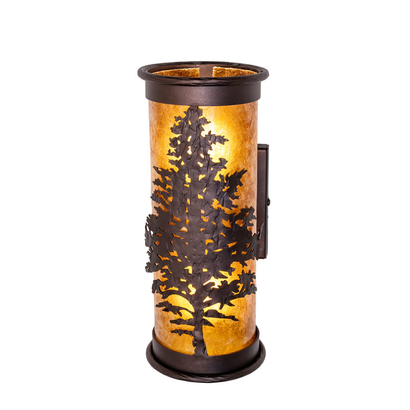 2 - Light Armed Sconce, 12" H x 5" W x 5.75" D, Mahogany Bronze, 60