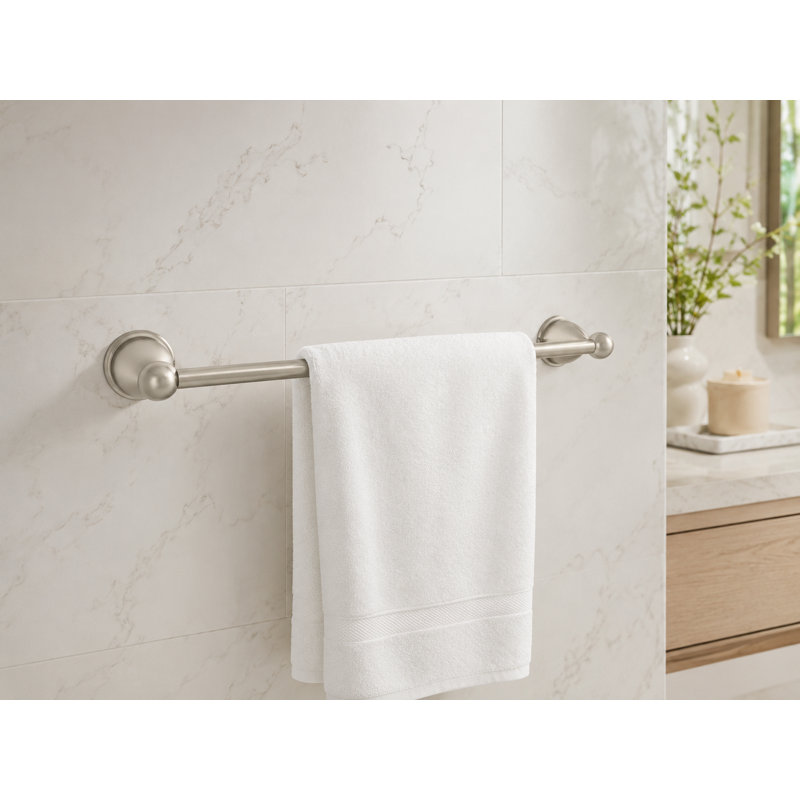 Porte-serviettes mural en acier inoxydable de 24 po pour salle de bain - Disponible en plusieurs finitions élégantes, Nickel