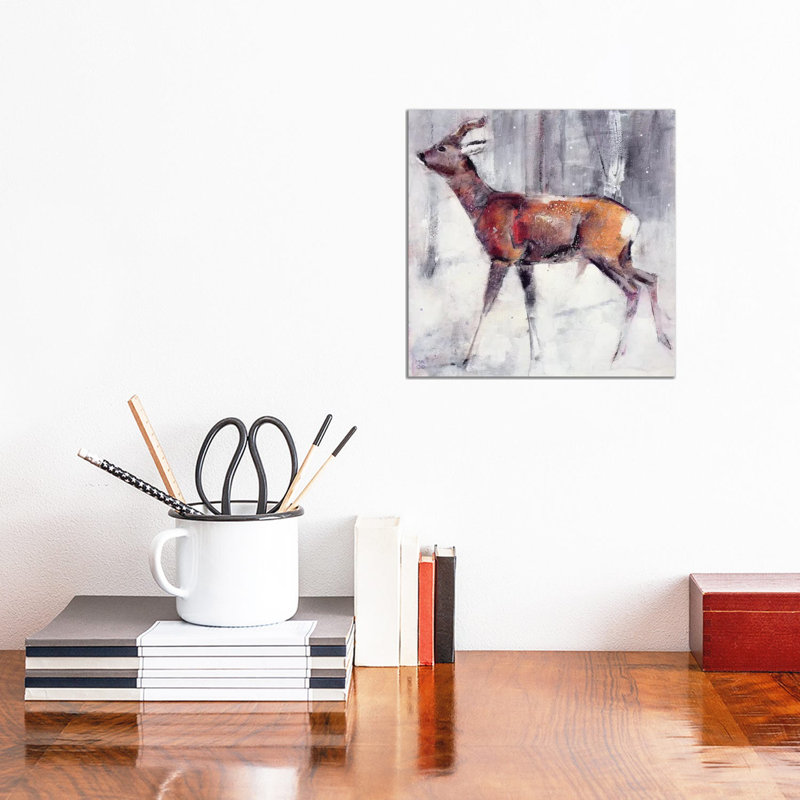 Buck In The Snow, 2000 by Mark Adlington - Wrapped Canvas Gallery-Wrapped Canvas Giclée, 30.48 cm H x 30.48 cm W