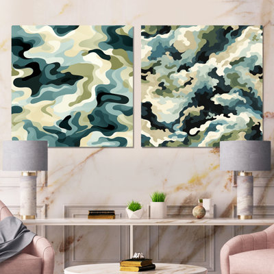 Cristyl - ensemble de 2 reproductions d'art sur toile abstraites