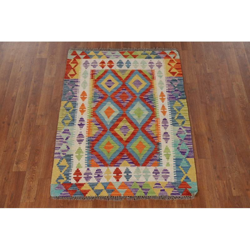 South Western Kilim Oriental Accent Rug 3x4