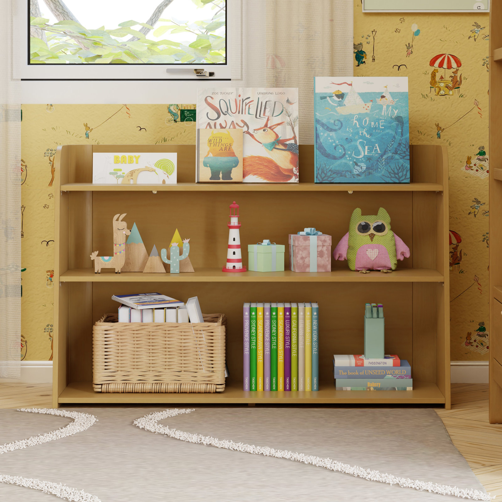 Melo Montessori-Inspired Bookcase, Honey