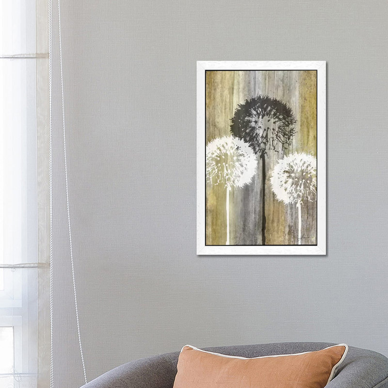 Rustic Garden II by James Burghardt - Painting on Canvas, 66.04 cm H x 45.72 cm W, White Framed