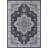 Ames Oriental Floral Charcoal Grey Performance Area Rug-780302