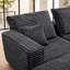 Canapé-lit modulaire en flanelle de 190 cm (74,8 po), canapé d'angle convertible avec 4 coussins, rembourrage en mousse haute densité, aucun assemblage requis, gris foncé-204946094