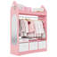 Children's Wardrobe with 3 Drawers and a Mirror-1038203911