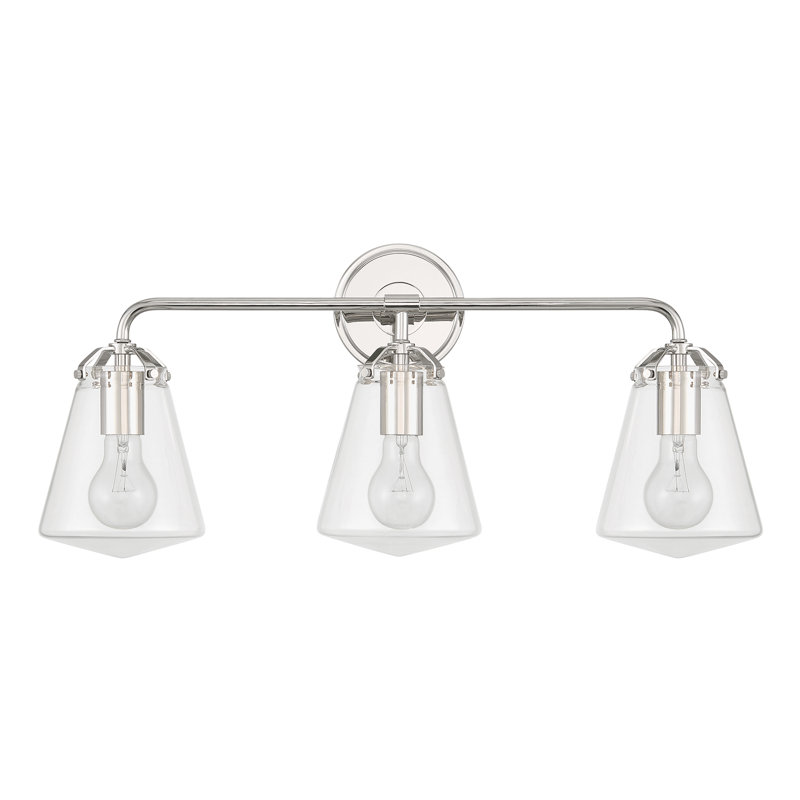 Burridge 3 Light Bathroom Vanity, Nickel
