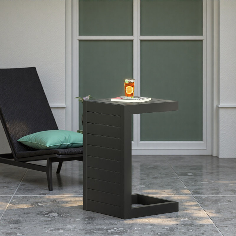 Table en forme de C, Noir