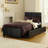 Commodius Full Bed With Rundle Espresso Faux Leather,Black-29674191-29674192