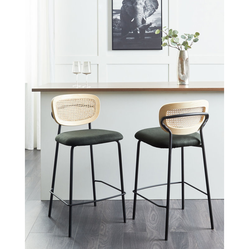 Altonette Upholstered Counter Stool, Green