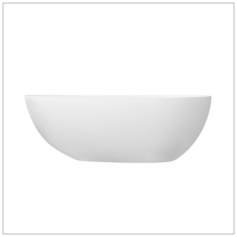 66.9 Inch Freestanding Solid Surface Soaking Bathtub For Bathroom