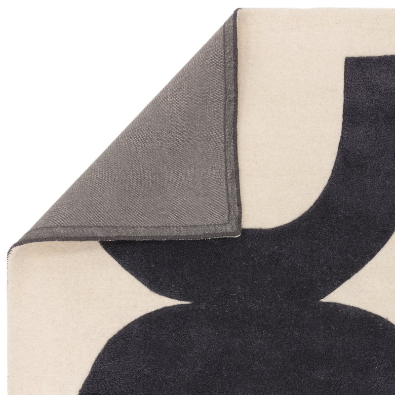 Bloxberg Icon Cream/Black Area Rug, Rectangle 120 x 170cm