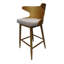 Tabouret de bar de style Mid-Century, revêtement en tissu beige, bois d'hévéa, l 23,23 po x P 20,6 po x H 41,41 po, housse en tissu deux styles, fiable H 23 po x P 21 po