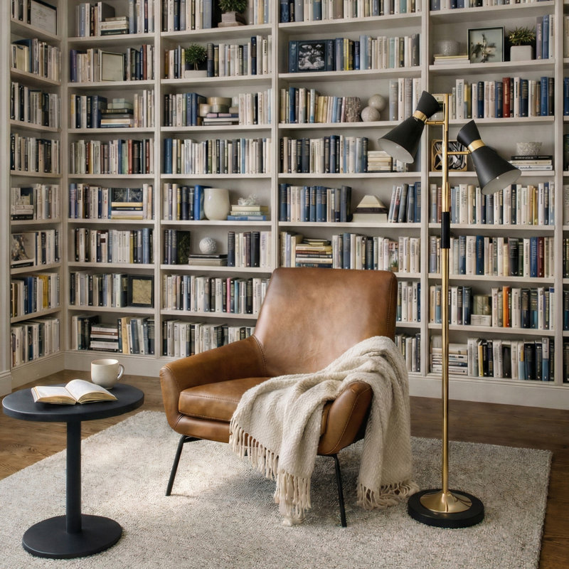 Modern Livingroom Brassed Gold Floor Lamp