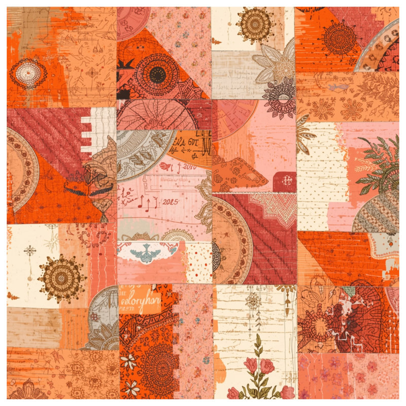 Bohemian Patchwork Pattern Duvet Covers, Twin