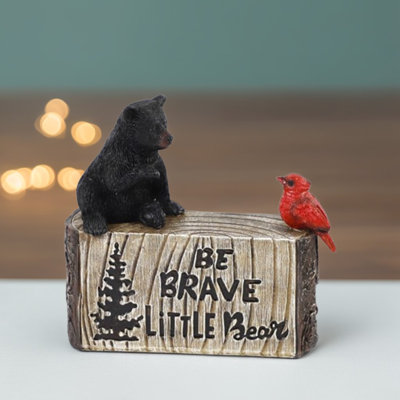 Figurine ours et cardinal l 7 po