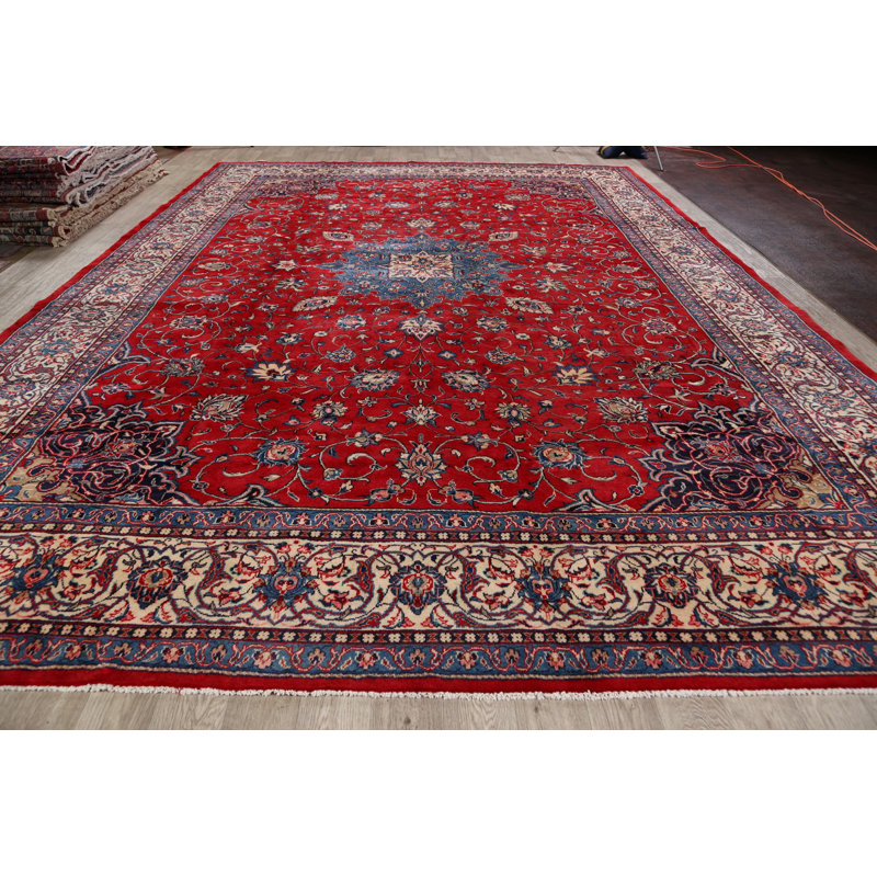 Tapis de zone en laine 11 pi 4 po x 15 pi 10 po one-of-kind à la main noué la sarouk Annegreth