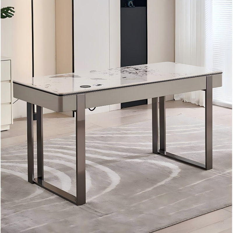 Modern minimalist rectangular office desk, 29.53" H x 62.99" W x 23.62" D