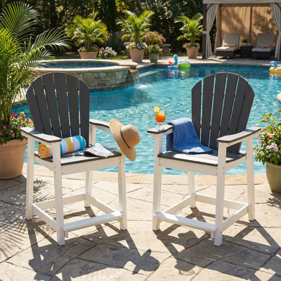 HDPE Tall Adirondack Bar Chair (Set of 2) – Outdoor High-Top
