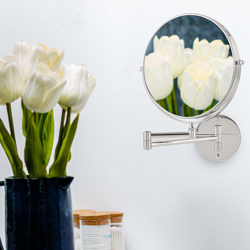Miroir de maquillage et de rasage, Chrome poli, 10