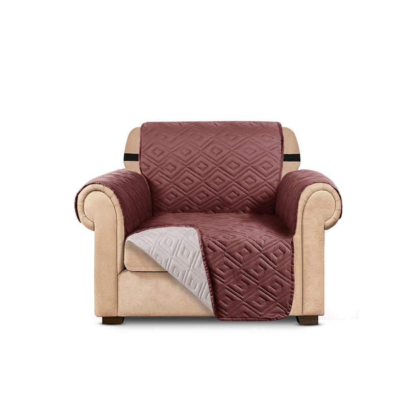 Aspire Homeware 1-Seater Waterproof Reversible Sofa Protector (2 in 1), Brown/Beige