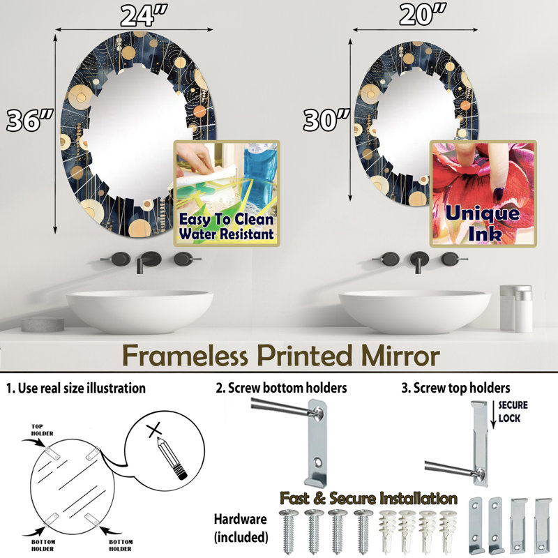 Miroir Tousana, 36 po x 24 po