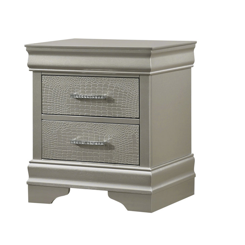 Amalia - Nightstand - Gray, Gray