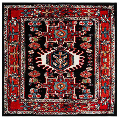 Vintage Red / Black Rug