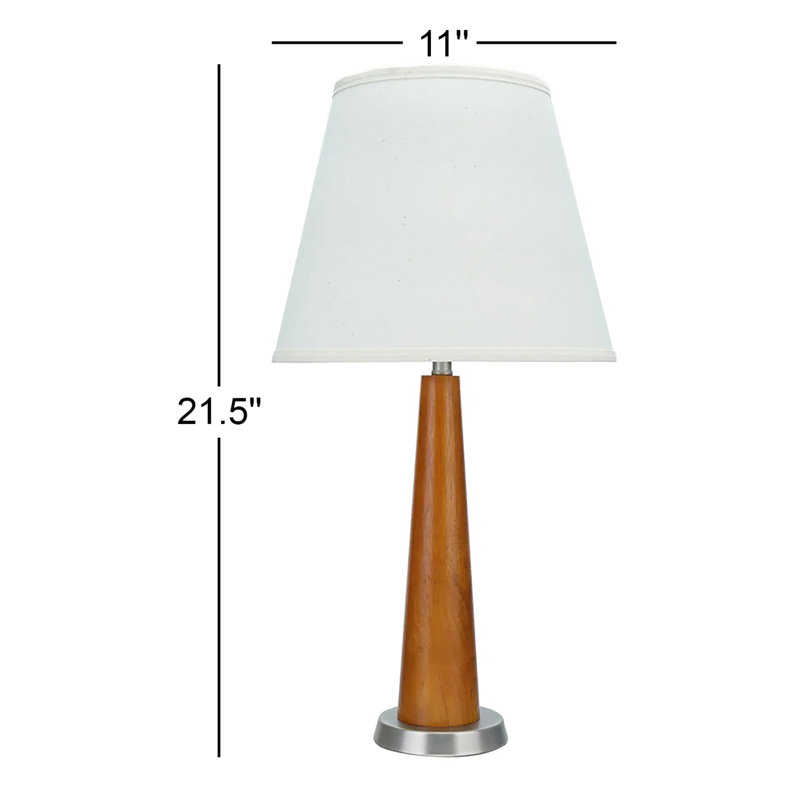 Ensemble de lampe de table 21,5 en bois transitionnel Sermons