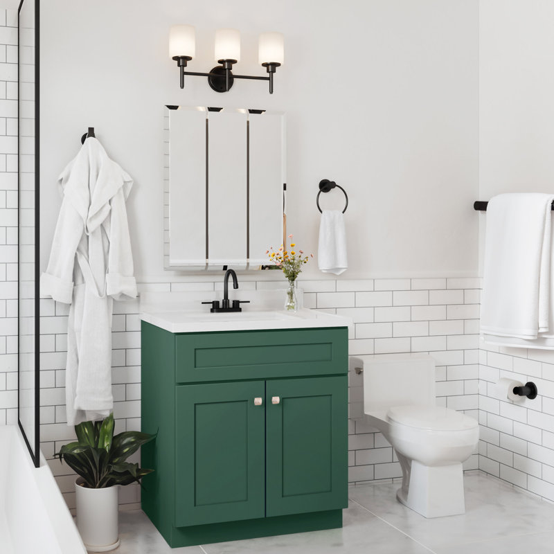 Brookings 30 Inch Bath Vanity, Ready to Assemble, Sherwin Williams®, Hunter Green