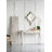 30" X 23.5" Artistic White Diamond Scrollwork Mirror