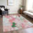 Machine Washable Indoor/Outdoor Xhevrie Blush Rug-1689389899