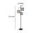 Lany 73 Inch Floor Lamp, 3 Hanging Lantern Style Shades, Black Iron