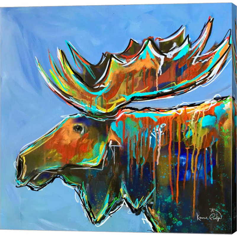 «Moose» par Karrie Evenson, impression sur toile tendue