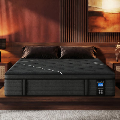 14 Inch Firm California King Size Hybrid Mattress with Gel Memory Foam & Pocket Springs for Back Pain Relief and Edge Support