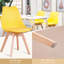 42.5cm Modern style Dining Chair, Padded Plastic Side Chair with Solid Wood Legs-340434034-367199887