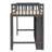 62.2''H Wooden Loft Bed with Storage Shelves,Space Saving Design Bed with Built-in Ladder-94422987-94422988
