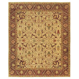 Samarkand Wool Oriental Area Rug in Beige/Red