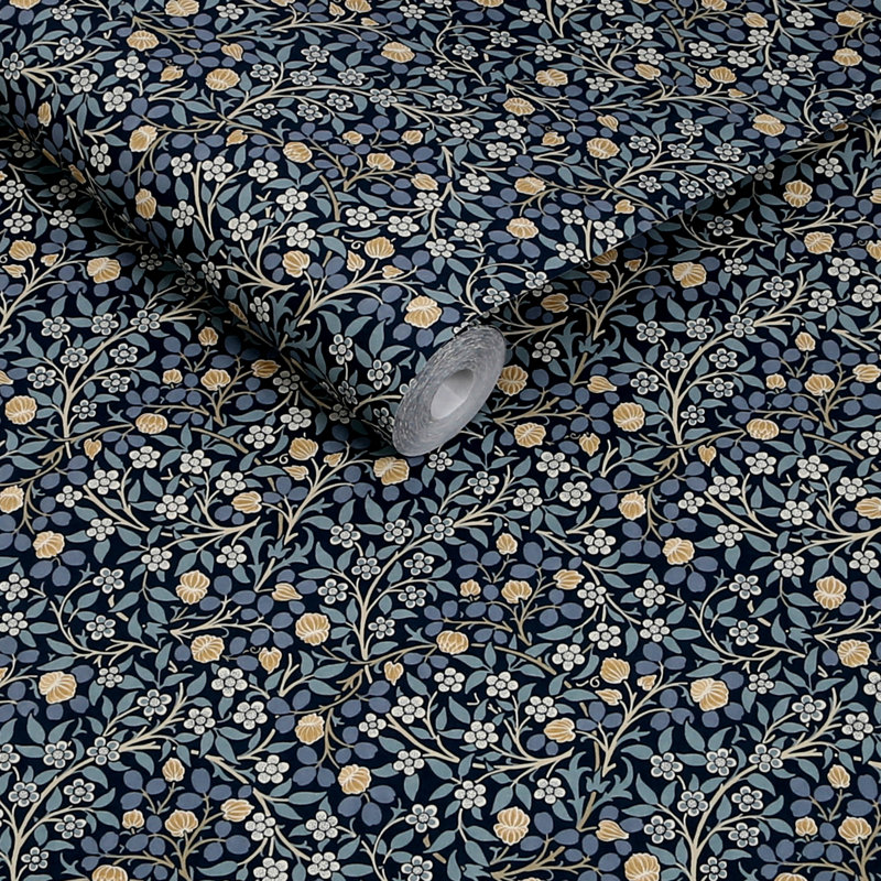 William Morris Clover Spring Garden Wallpaper, Blue