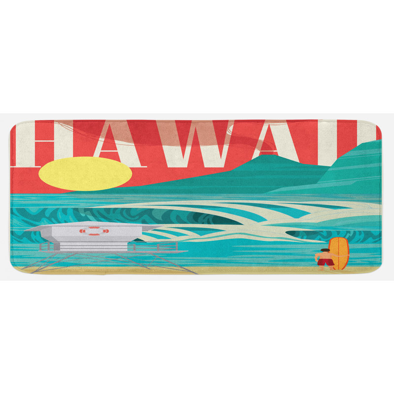 Tapis de cuisine hawaii