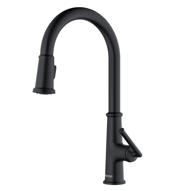 Karran Quartz 33'' X 22'' 50/50 Double Bowl Drop-in Kitchen Sink With Faucet, Matte Black