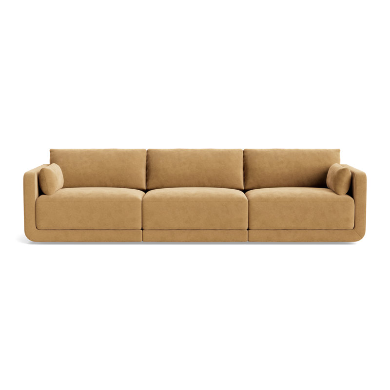 Eva Modular Sofa, Performance Velvet - Nutmeg