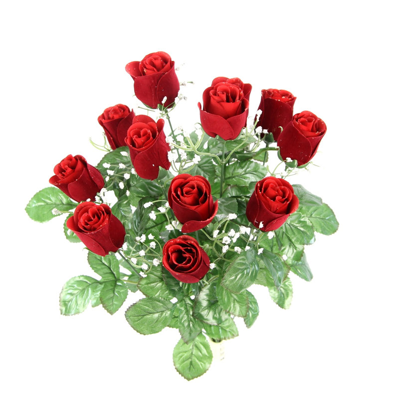 Arrangement floral à 12 tiges rose velours rose