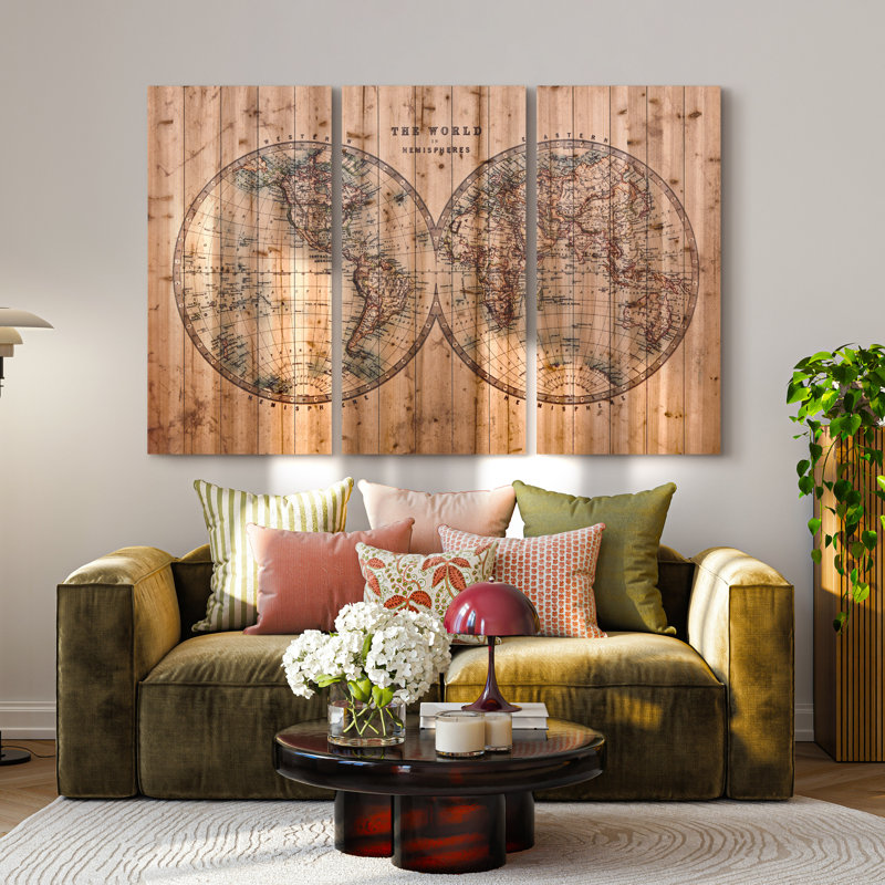« cartographie », impression sur bois