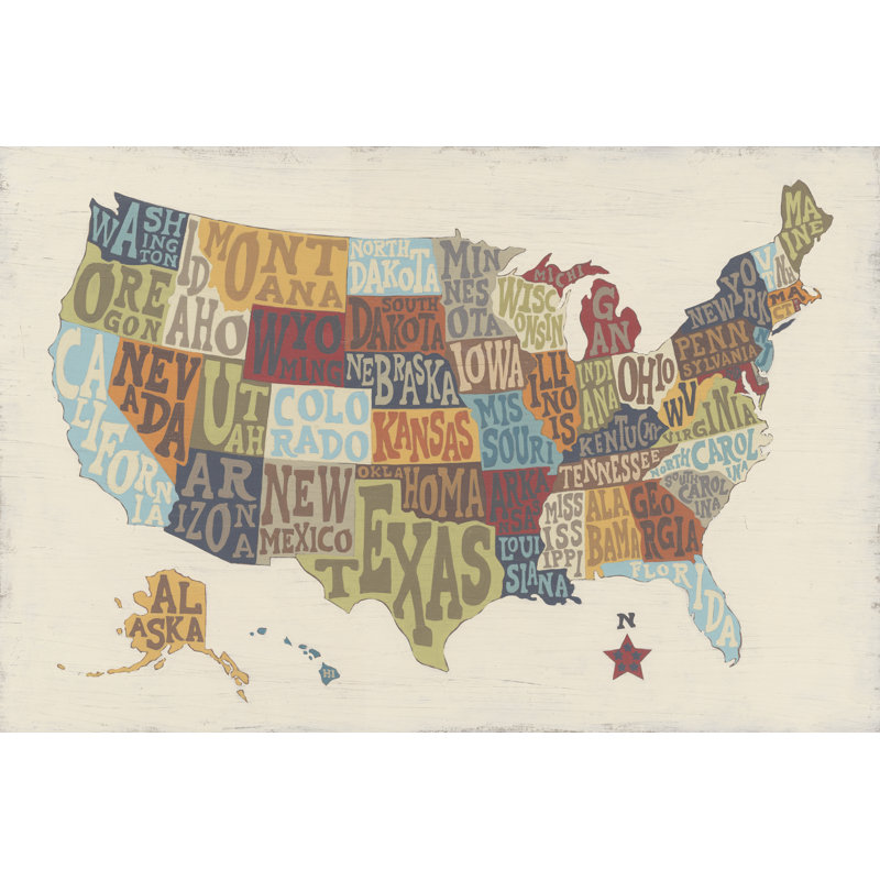 United State Signs - Painting, 81 cm H x 122 cm W, Wrapped Canvas