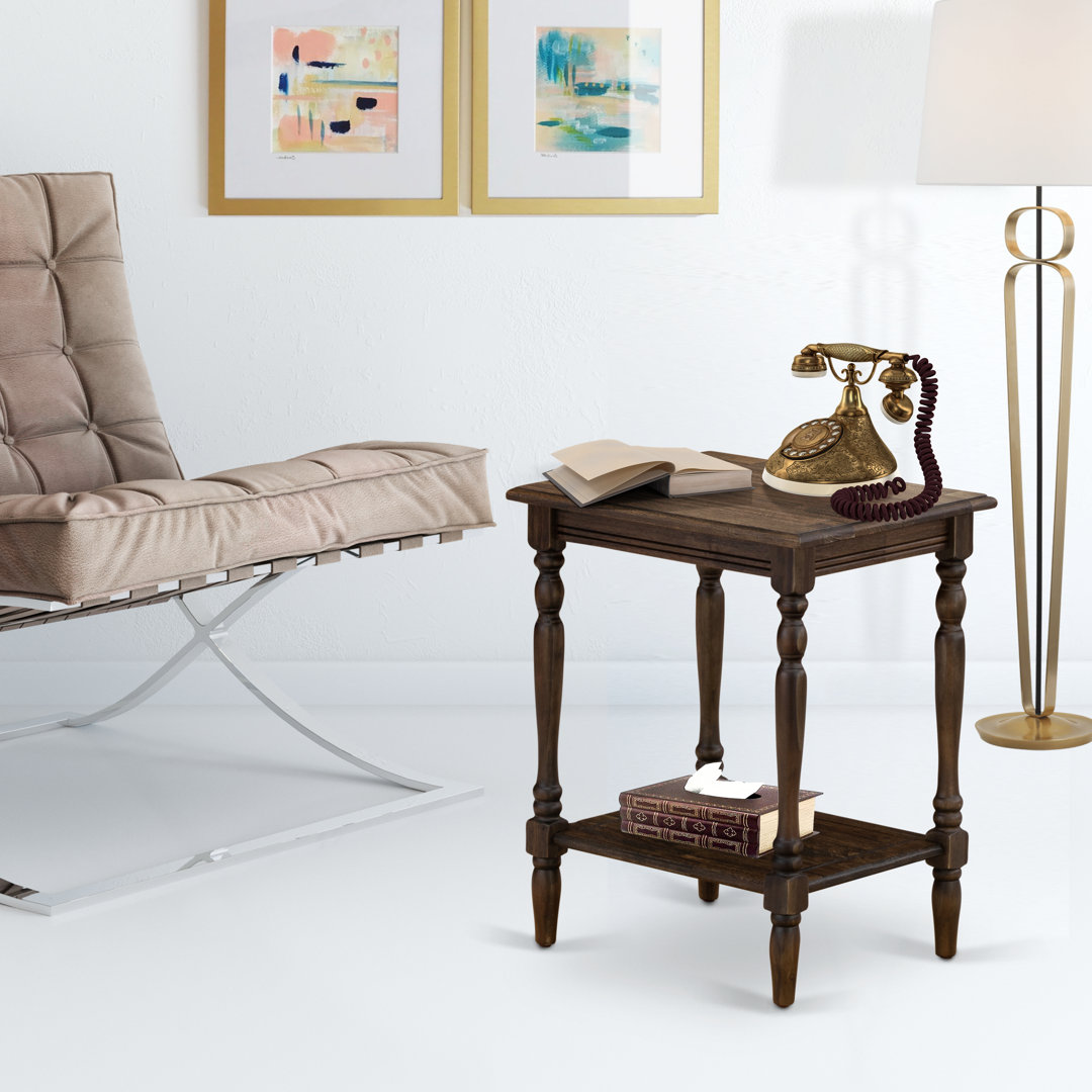 Alperton Solid Wood End Table with Storage Charlton Home® 